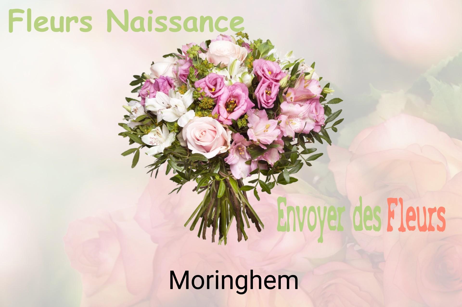 Bouquet de fleurs de naissance livré à Moringhem